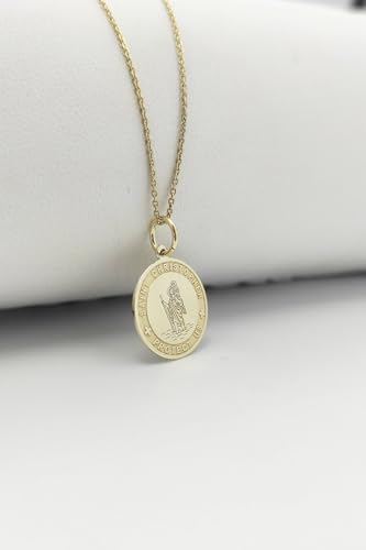 925 Sterling Silver Saint Christopher Pendant Necklace, |LK_NLC_00202