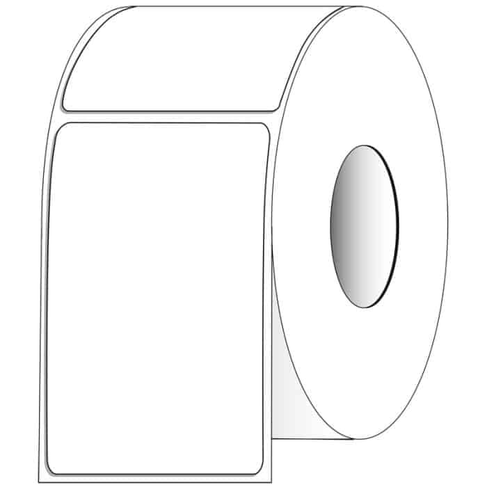 Thermal Transfer Perforated White Labels, 4" x 6.5", 900 Count, 3" Core