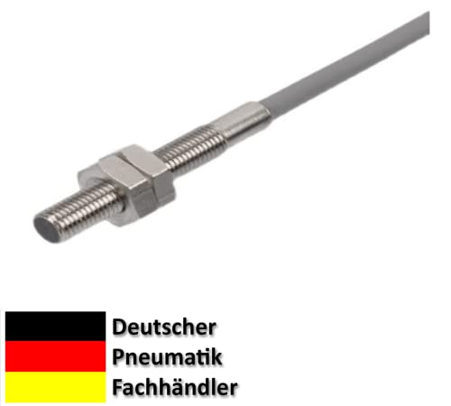 Inductive Sensor M5 Nickel-Plated Brass, PNP N0, Compact Design Diameter 5 mm, IP65, Inductive Proximity Switch Inductive sensor M5 - nickel-plated - 1.5 mm PNP NO