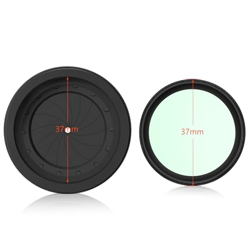 Adjustable Iris Aperture Diaphragm Filter Pack, M30 to M37 Adapter Ring 1.5-26mm Optical Lens Module, Adjustable Iris Filter Cover Set Compatible with PVS-14 Night Vision Device