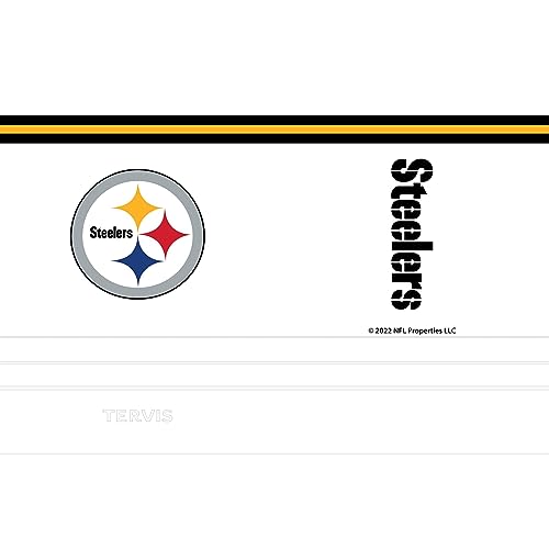 Tervis Traveler NFL Pittsburgh Steelers - Arctic Triple Insulated Tumbler Travel Cup Keeps Drinks Cold & Hot, 20oz, Stainless Steel