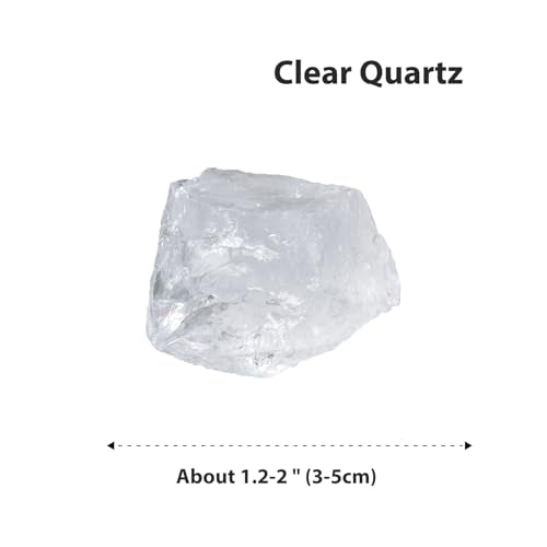 Apengshi Clear Quartz Raw Crystals 2PCS Natural Rough Rocks Healing Crystal and Stones DIY Raw Stones Meditation Fountain Garden Home Decor