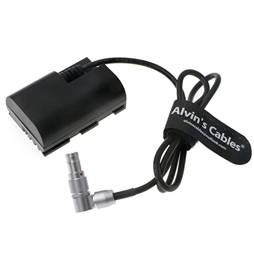 E6-Dummy-Battery Power-Cable for Arri-Alexa-XT Rotatable Right-Angle 2-Pin-Male to Lanparte LP E6 Dummy Battery for Canon 5D Mark II 7D 60D Alvin's Cables Rotatable right angle 2 pin