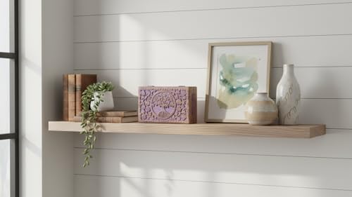 Handmade Wooden Jewelry & Keepsake Box, Decorative Storage Box, 8 x 5 Inch Violet Wash Finish