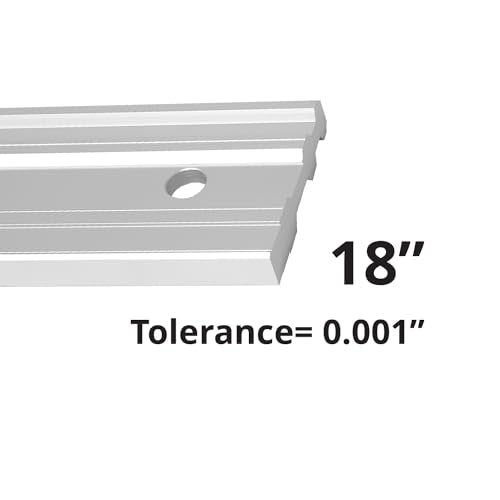 DuBois 18-inch aluminum machinist straight edge with .001-inch tolerance for surface warp checks and scribing