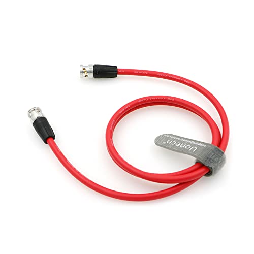 Uonecn 12G SDI Cable BNC Male to BNC Male Coaxial Video Cable, 75 Ohm 4K Ultra HD SDI Cable with OFC Shielding for Professional Video Camera, Broadcast Equipment, Red 3.3FT/1M