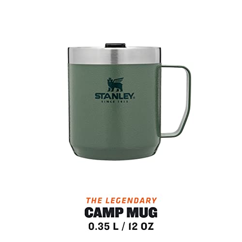 Stanley Classic Legendary Vacuum Insulated Tumbler-Stainless Steel Camp Mug, 1 Count (Pack of 1), Hammertone Green,354 milliliters 11.8 Ounces