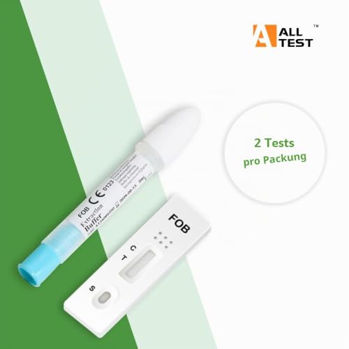 2 Tests for Occult Blood in the Stool Home Test Chair Examination Blood in Stool Self Test Kit for Colon Cancer Prevention FOB Test Quick Test