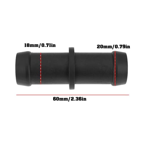 4pcs 18mm Coolant Hose Connector Pipe for 18mm ID Car Hose Pipes