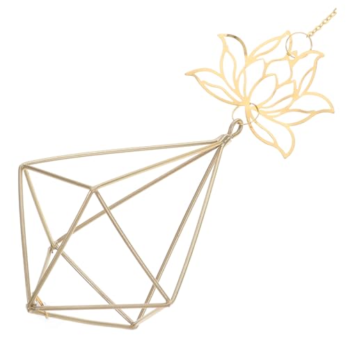 SUPVOX Window Hanging Sun Catcher with Crystal Prism Lotus Hanging Ornament Rainbow Maker for Home Office Garden Metal Frame Decor Easy Install
