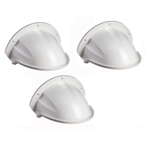 Universal Security Camera Cover Sun & Rain Shield – Weatherproof Protective Roof for Dome/Bullet Outdoor CCTV Cameras (3x White) 3x White