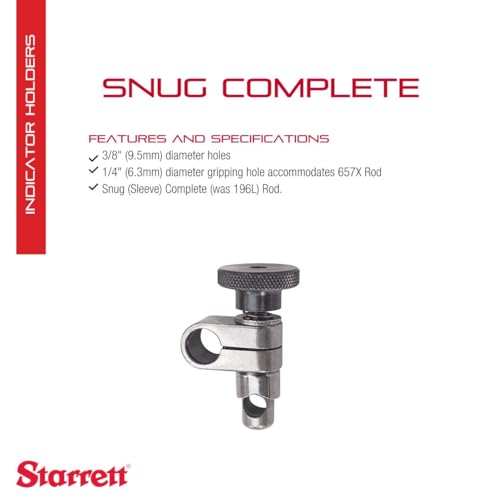 Starrett Snug complete assembly with 1/4-inch gripping diameter and 3/8-inch post diameter holes