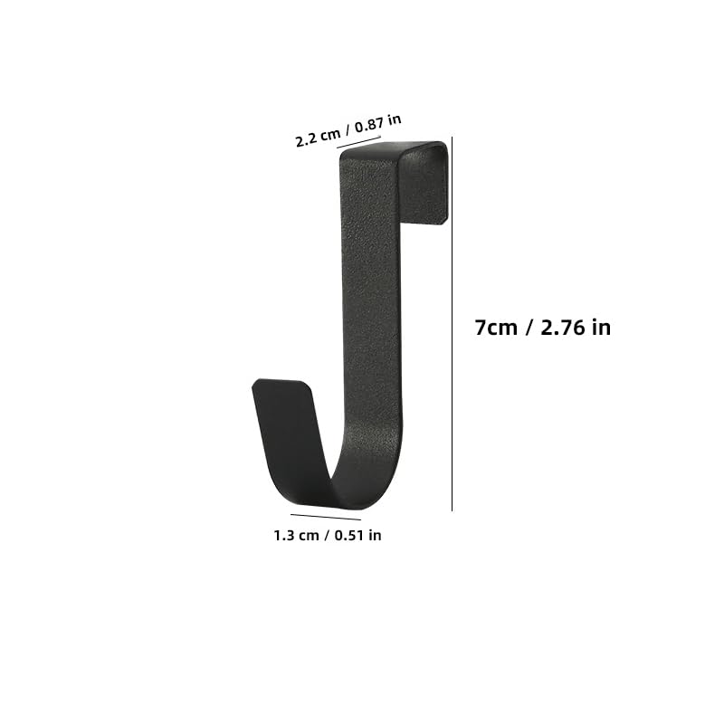 [Australia - AusPower] - Over The Door Cabenit Drawer Hooks, J-Shape No Drill Carbon Steel Metal Heavy Duty Easy to Install Hook for Small Kitchen Cabenit Narrow Door Back Holder Bathroom Drawer for Hanging Towels (4, White) 4 