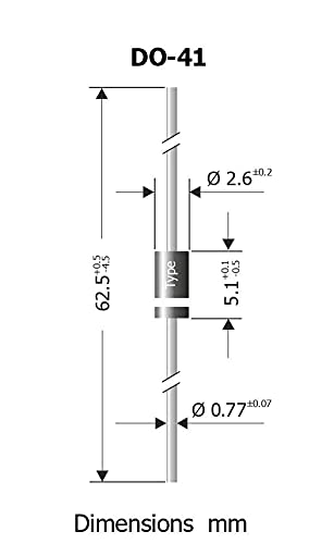 [Australia - AusPower] - Diode 1N4007 DO-41 Axial Guard Junction Standard Rectifier Diode (Pack of 20) 