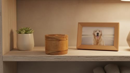 Handmade Acacia Wood Urn Keepsake Memorial Box for Human & Pet Ashes