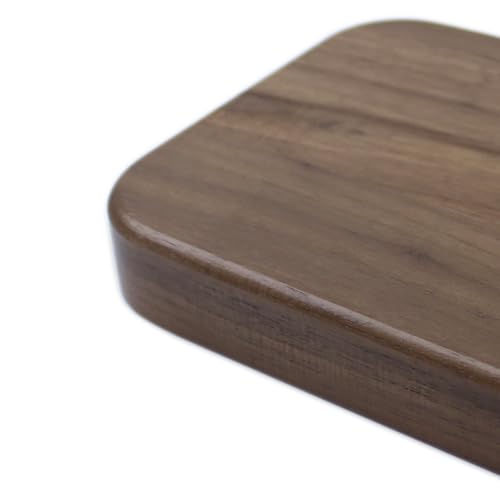 Walnut Wood Jewelry Valet Tray Velvet Lined Ring Watch Dish Holder 6.9" Black 4.7" x 6.7"