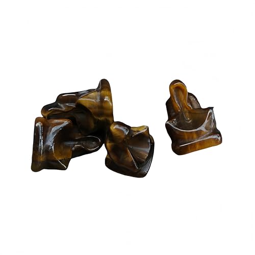 Natural Tiger's Eye 1.3 Inches Pocket Wizard Crystals and Healing Stone Animal Figurines,Hand Carved Room Decor Gemstone