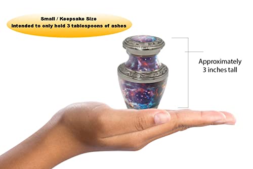 Galaxy Small Urns for Human Ashes Set of 4 Mini Urns or Keepsakes Galaxy