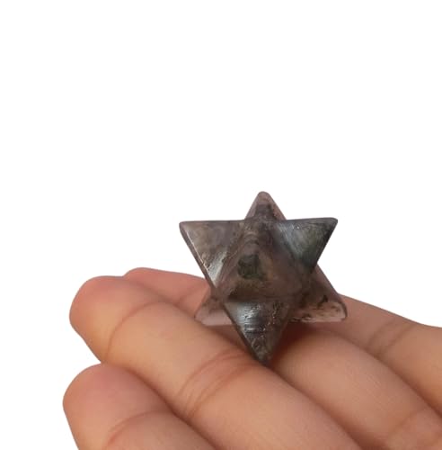 Moss Agate Single Merkaba Star Crystal Healing Reiki Feng Shui Gift Handcrafted