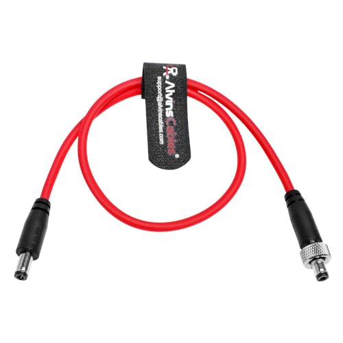 Alvin's Cables Locking DC to DC Cable for Atomos Ninja V Shogun, 5.5 2.1 Locking DC Cable for Video Devices PIX-E7 PIX-E5 Monitor, Ultra Soft 45cm|17.7in Straight to Straight 17.7in/45cm Ultra Soft