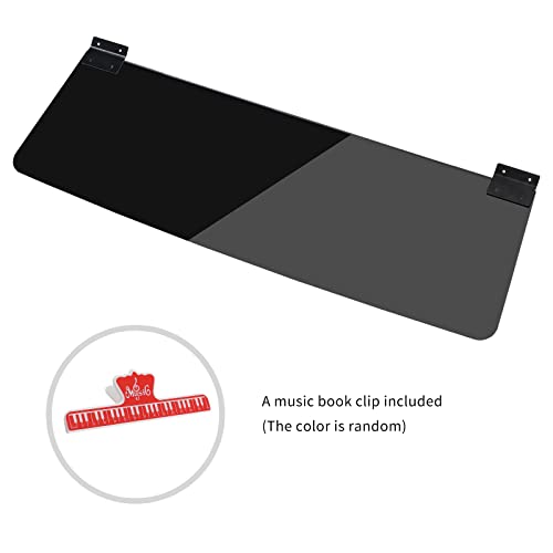 Sheet music stand compatible with Yamaha P85 P95 series electronic piano keyboard (Black) Black