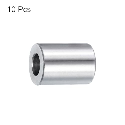 uxcell 10pcs Stainless Steel Spacer 3/8" Bore x 3/4" OD x 1" Length Screw Standoff Bushing Plain Finish Round Metal Spacer for 3/8 Screws Bolts and Rods 3/8" x 3/4" x 1"