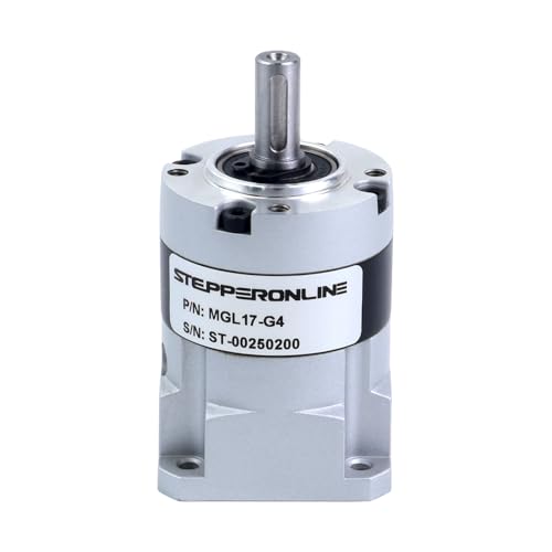 STEPPERONLINE MGL Series Planetary Gearbox Gear Ratio 4:1 Backlash 30arc-min for 5mm Shaft Standard Nema 17 Stepper Motor