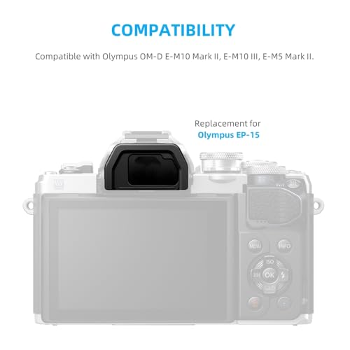 2 Pack Camera Eyecup Viewfinder Eyepiece for Olympus E-M10 Mark III EP-15