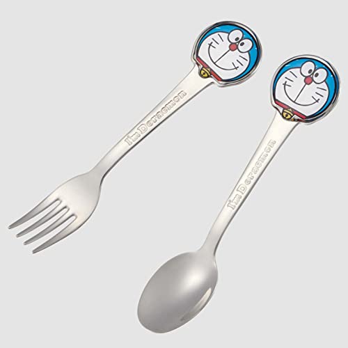 Skater DFS1C-A stainless steel children's fork featuring Doraemon character, die-cut design, suitable for kids.
