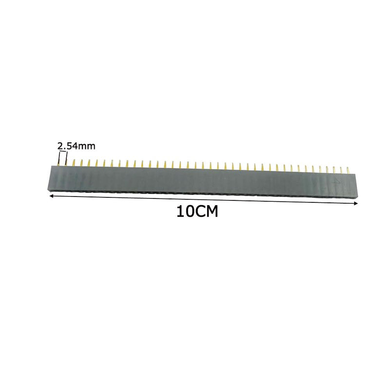 [Australia - AusPower] - 20PCS Single Row Straight Female Pin Socket Pin Header Connector Pin Strip 2.54mm Spacing for PCB Board Shield 