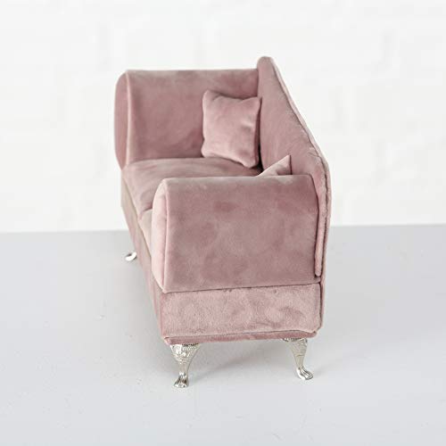 WHW Whole House Worlds Glam Pink Passion Jewelry Couch, 9 Inch Long Couch - 6 Inches Long