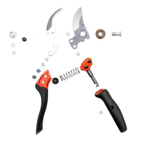 Bahco BAHPXR-M2 ERGO medium bypass pruning shears, 8-inch scissors with 3/4-inch cutting capacity