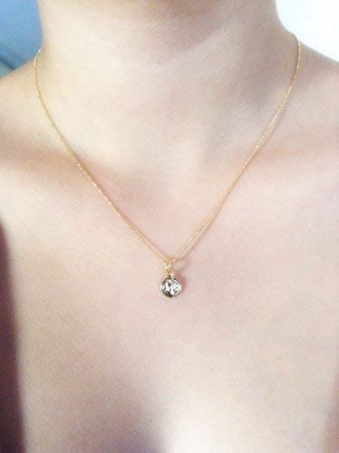 SIFRIMANIA Saint Benedict Small Pendant Necklace, 18K Gold Plated Catholic Medal, Minimalist Religious Jewelry with Ball Chain, 17.5 Inch