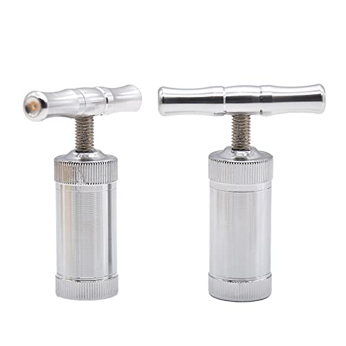 Pollen Press Tool T Shape Metal Spice Crusher Kief Press Tobacco Presser Pollen Presser Hand Tool for Pressing and Crushing Herb, Spice,Tobacco (Gold) Gold