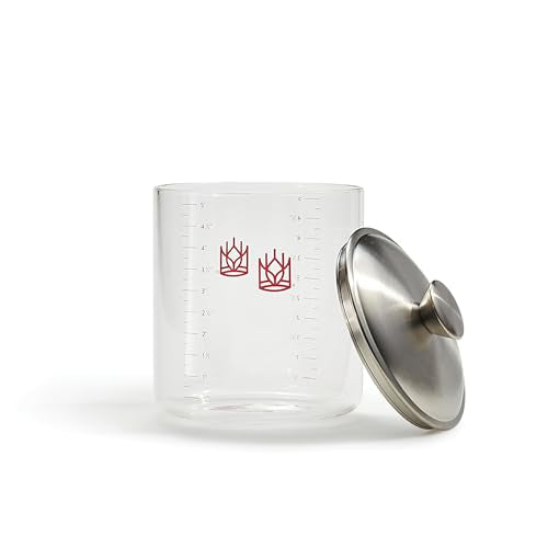 King Arthur Baking Company Glass Sourdough Crock with Lid, 1.5-Quart Capacity 1.5-Quart Capacity, Glass