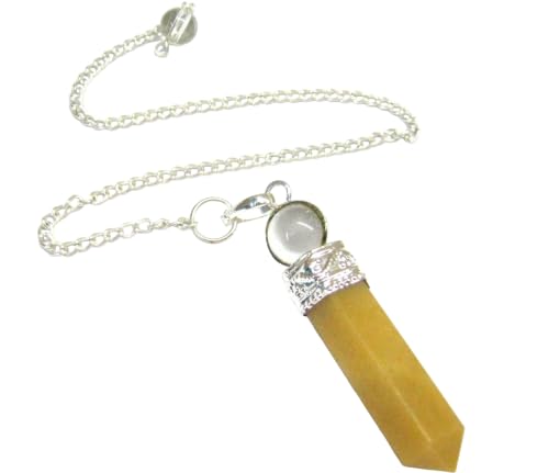 Powerful Two in One Yellow Jasper Pointer Pendant Healing Men Women Gift Fashion Jewelry Accessory Meditation