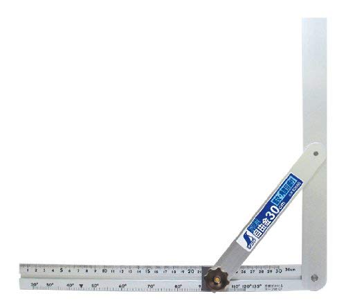 [Australia - AusPower] - Shinwa Sokutei Aluminum Square (Bracing) with angle scale 30cm (62660) (Japan Import) 