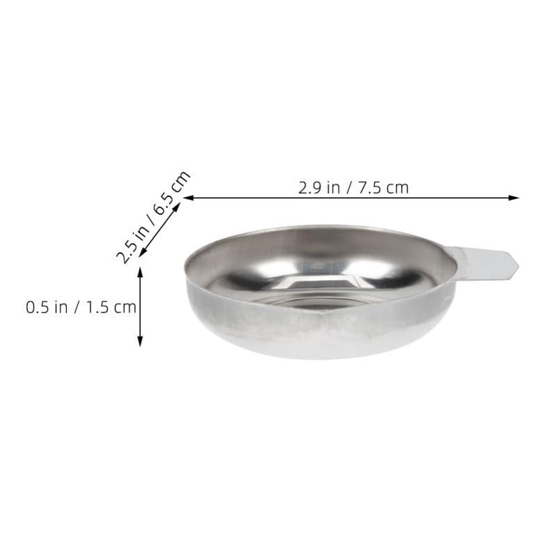 TOYANDONA Stainless Steel Weighing Trays, 3 Pieces, Small Scale Bowls for Jewellery, Baked Goods and Kitchen Spices, Non-Slip and Wear-Resistant, Silver