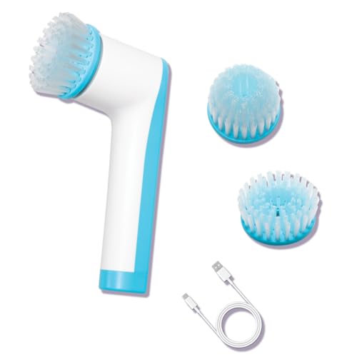 JML Electric Cleaning Brush - Electric Scrubber, Rechargeable, Cordless Power Scrubber with 2 Attachments, 300rpm Scrubbing Brush for Quick and Easy Cleaning of Bathrooms and Surfaces - Scrub Buddi