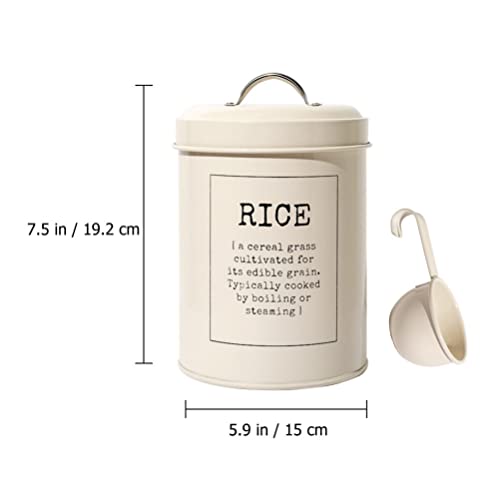 Luxshiny Rice Container with Scoop Airtight Grain Storage Bin for Rice Beans Flour Oatmeal and Sugar 8.66 X 5.90 X 5.90 in Kitchen Pantry Organizer