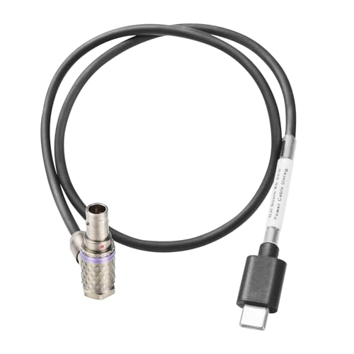USB-C Power Cable for DJI RS4 RS3 Pro RS2 to 2 Pin Right Angle Power Cable (Unreg.) 50cm|20inches Type C Ronin Series to Right Angle