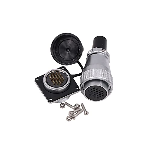 WEIPU WS28 Aviation Wire Panel Power Cable Chassis Metal Connector Male Female Plug Socket Outdoor Car Electrical Industrial Signal Connector (TQ+Z 1 Female Plug & 1 Male Socket, 24pin)…