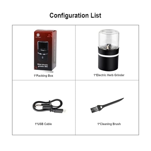 Upgraded Mini Electric Grinder Spice Smart Herb 400 mAh with 50ml Jar,Easy to Carry(Grinder) small