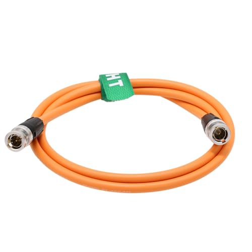 12G SDI 4K 60p Video Cable for Sony Venice FX9 FX6 Alexa Komodo Camera Canon C300 III SmallHD Atomos Monitor, BNC 75 ohm Coaxial Shielded (50cm, Orange) 50cm