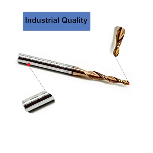 Hwaynct 5-piece tapered ball nose end mill set with 1/8-inch shanks for CNC 3D woodworking and detail carving