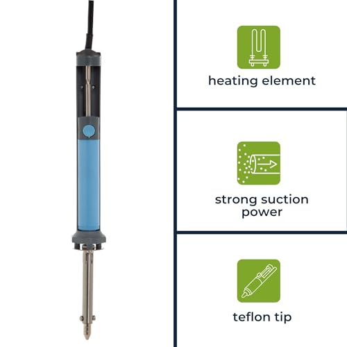 Velleman VTDESOL3 Vacuum De-Soldering Pump with Heater, 30 W, 240 V, Multi-Colour Single