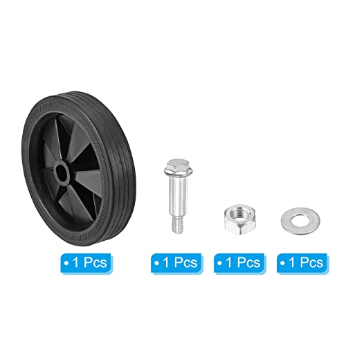 PATIKIL 5.8" Air Compressor Wheels, Universal Air Compressor Wheel Replacement Part with Screw & Nut with 0.6" Dia. Hole for Easy Mobility