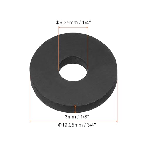 PATIKIL rubber washers, 3/4-inch OD x 1/4-inch ID flat waterproof grommets for bolts and screws