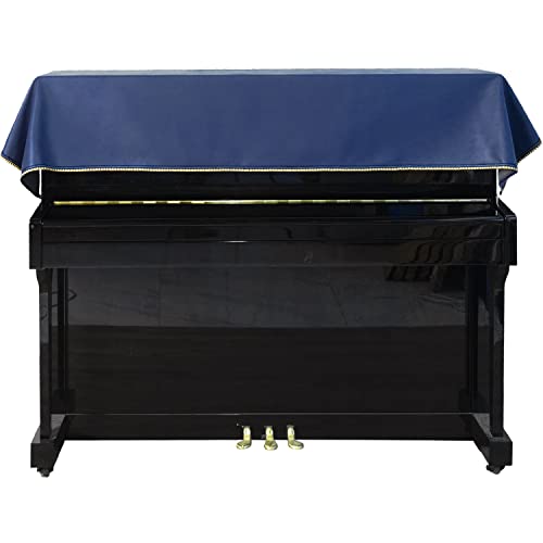 Leath-Aire Electric Piano Cover, Luxury, Soft Touch, Glossy, Thick, Upgrade with Two-side Lace, Simple And Beautiful (BLUE) BLUE