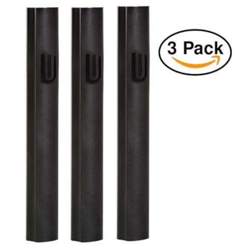 A&S Mezuzot Aluminum Mezuzah Case with Modern Shin Design Waterproof Self Stick Judaica Door Mezuza for 12cm-5inches Scroll Home Blessing Cover (3 Pieces, Black) 3